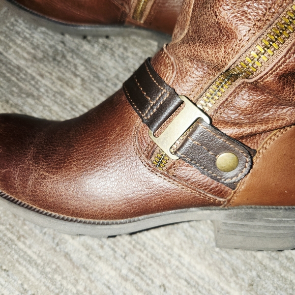 Earth Origins Brown Leather Riding Boots for Women - Picture 6 of 7